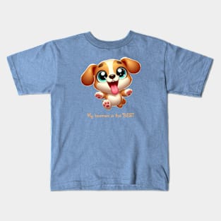 Dog says: My hooman is the best Kids T-Shirt